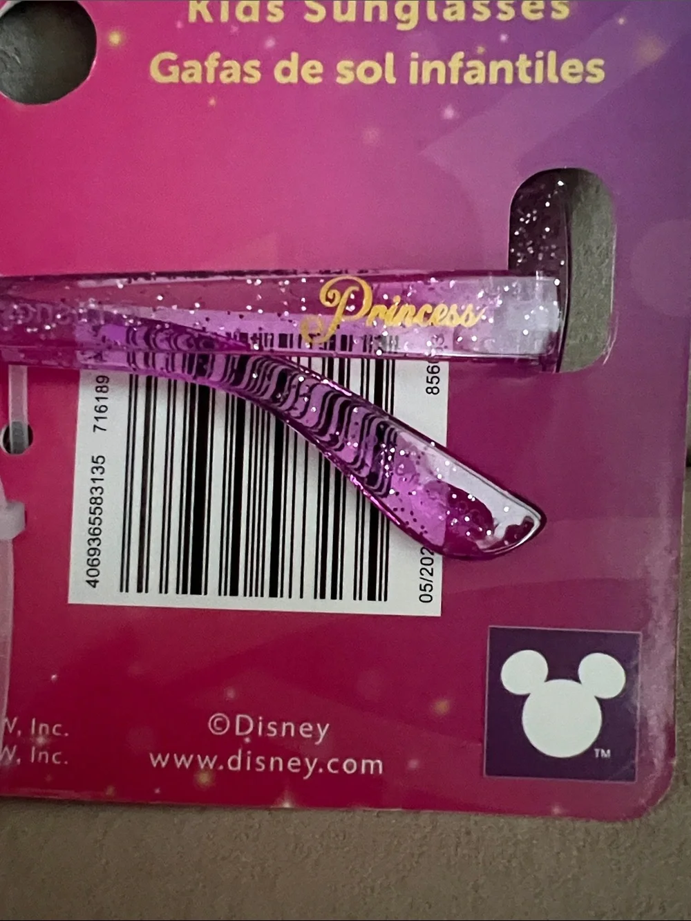 NWT Disney Princess Purple Glitter Girls Sunglasses 🕶️